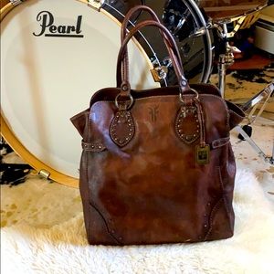 STUNNING Vintage Frye Tote
